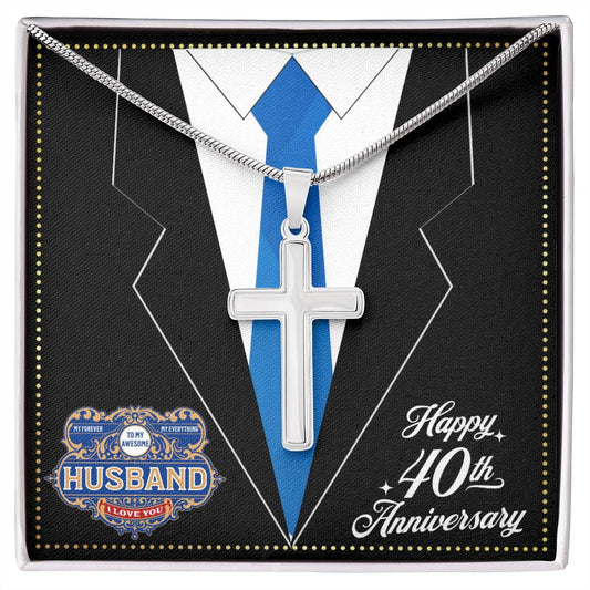 JGF Jewelry Gifts for Family 40 Year 40th Wedding Anniversary For Him Husband