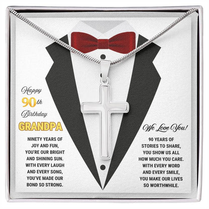 JGF Jewelry Gifts for Family Happy 90th birthday Card For Great Grandpa