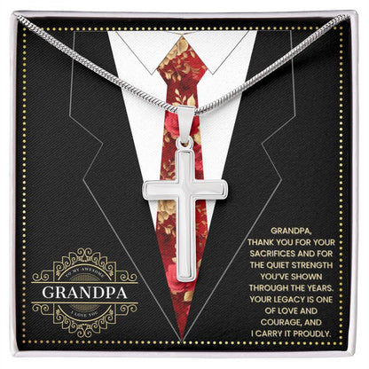 JGF Jewelry Gifts for Family Cross Necklace For Grandparent Gifts For Grandpa Who Has Everything