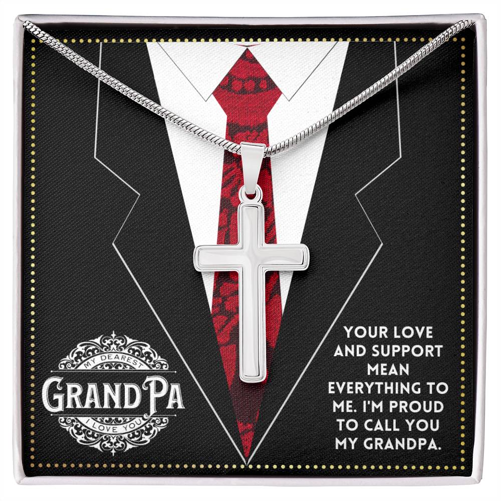 JGF Jewelry Gifts for Family Gifts For Grandpa Who Have Everything Cross Necklace For Grandpa Men