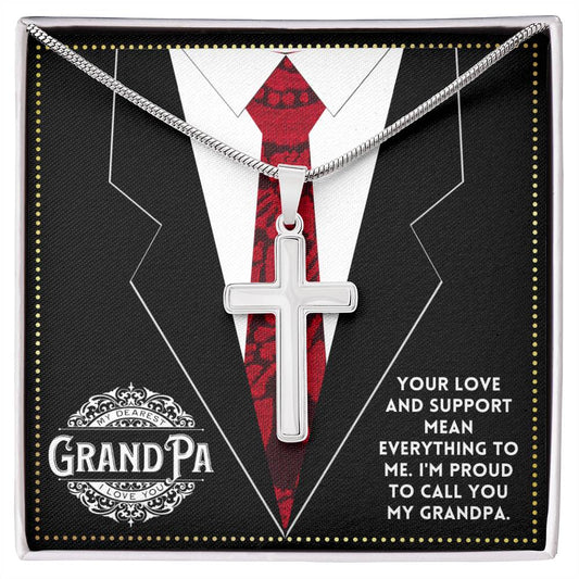 JGF Jewelry Gifts for Family Gifts For Grandpa Who Have Everything Cross Necklace For Grandpa Men