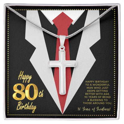 JGF Jewelry Gifts for Family 80th Birthday Gifts For Men