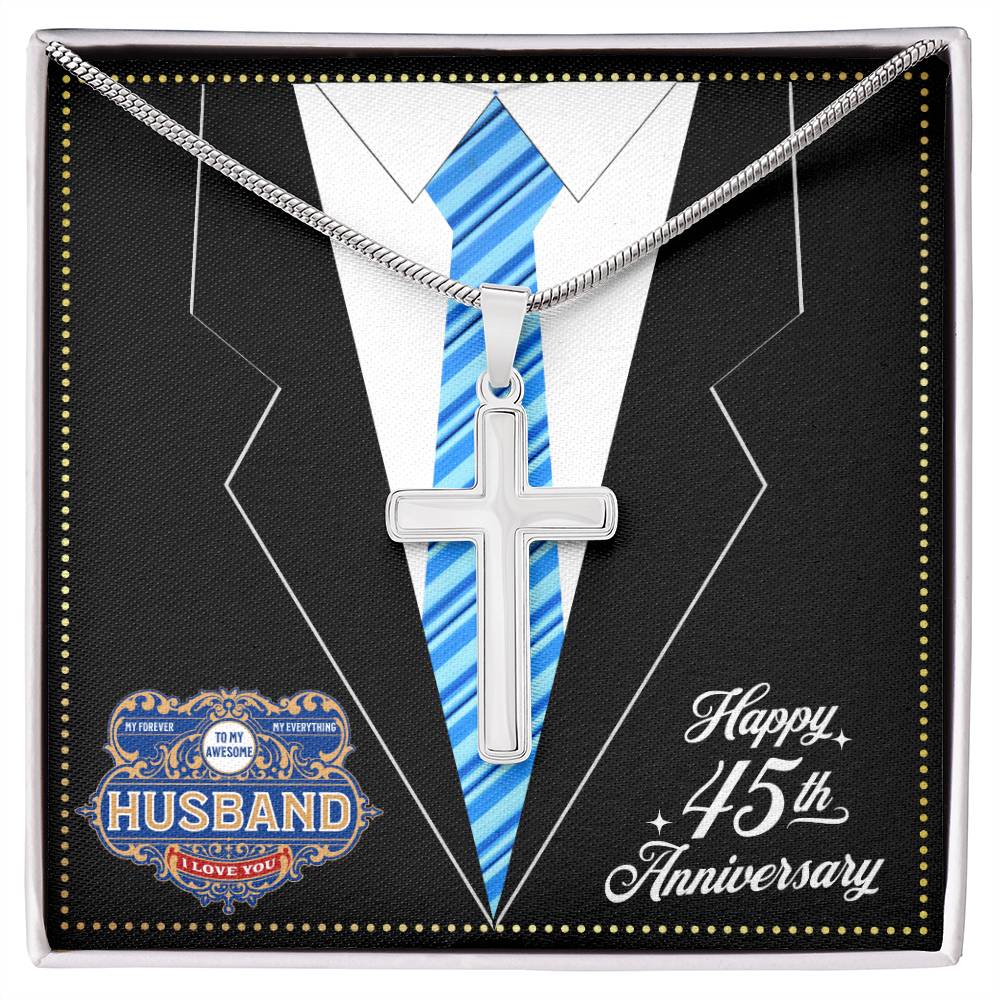 JGF Jewelry Gifts for Family 45 Year 45th Wedding Anniversary For Him Husband