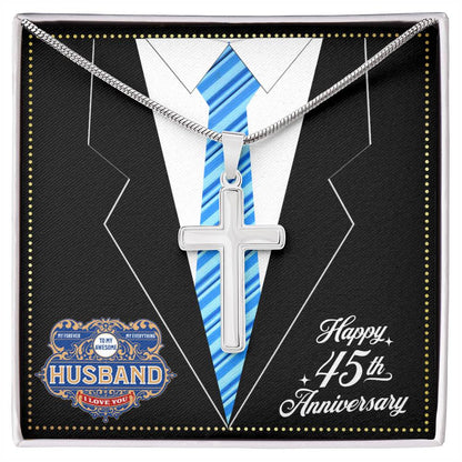 JGF Jewelry Gifts for Family 45 Year 45th Wedding Anniversary For Him Husband