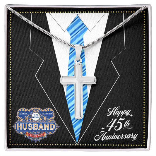 JGF Jewelry Gifts for Family 45 Year 45th Wedding Anniversary For Him Husband