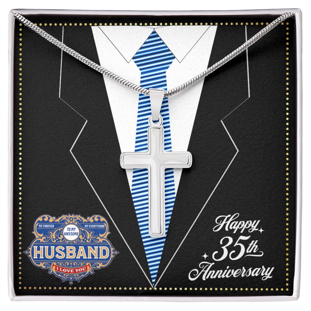 JGF Jewelry Gifts for Family 35 Year 35th Wedding Anniversary For Him Husband