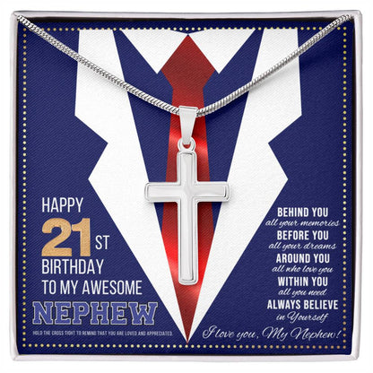 JGF Jewelry Gifts for Family Happy 21st Birthday Card Nephew Present for 21 Year Old Nephew