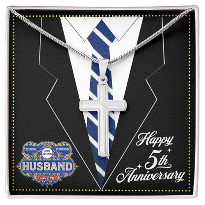 JGF Jewelry Gifts for Family 5 Year 5th Wedding Anniversary For Him Husband