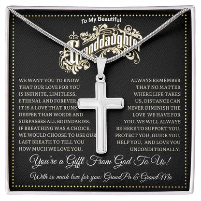 JGF Jewelry Gifts for Family To Our GrandDaughter From GrandPa and GrandMa