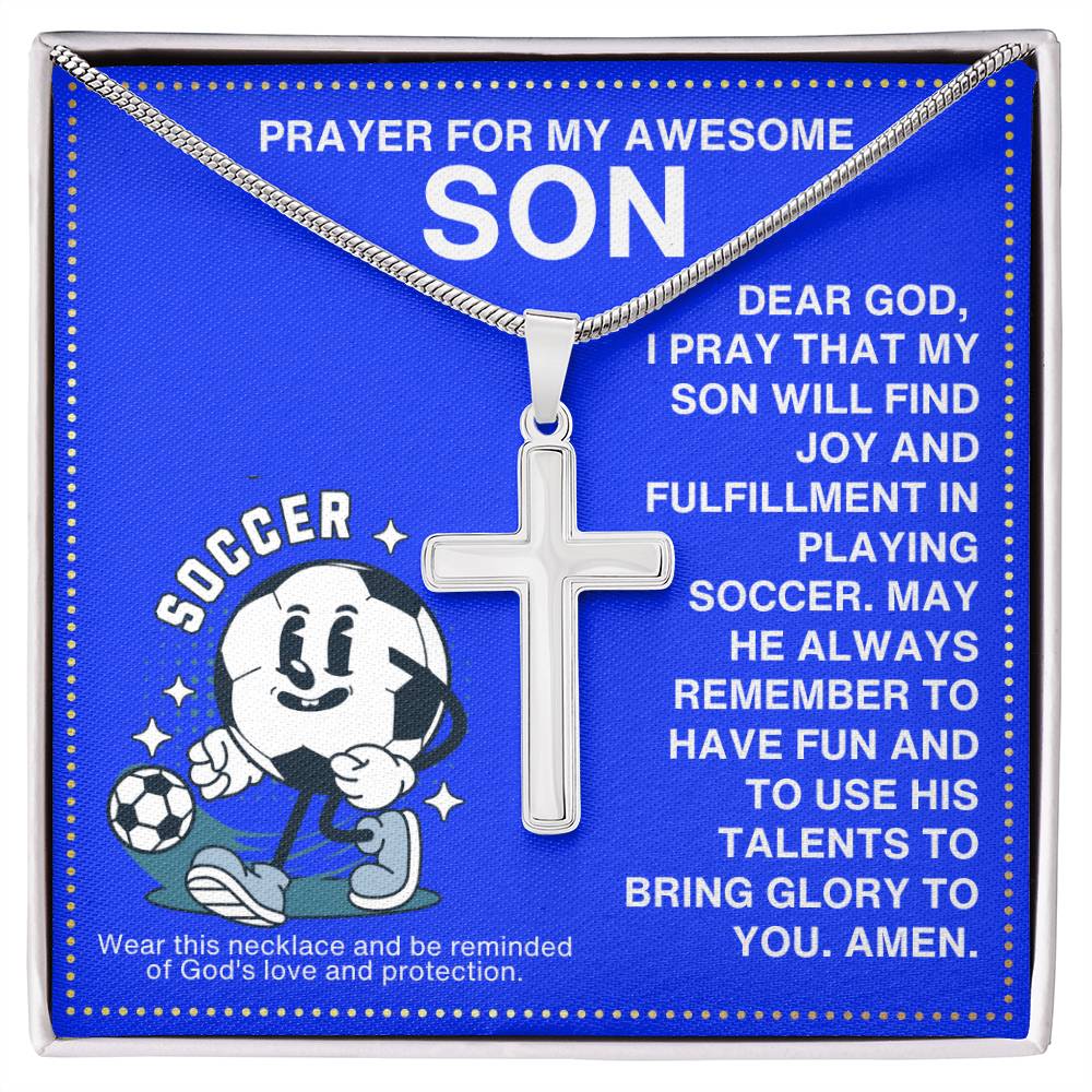 JGF Jewelry Gifts for Family Soccer Necklace For Boys 8-12