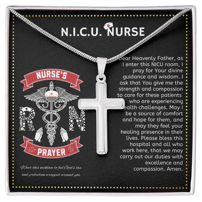 JGF Jewelry Gifts for Family | Gifts For Neuro NICU RN Nurses | Nurse Prayer Cross Necklaces For Women