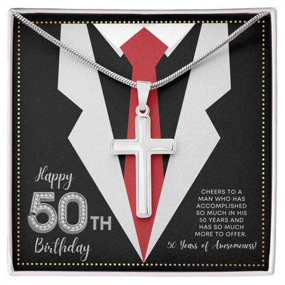 JGF Jewelry Gifts for Family 50th Birthday Card for Men