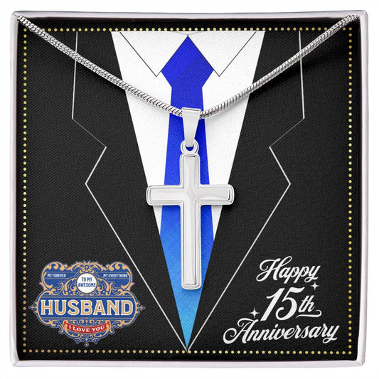 JGF Jewelry Gifts for Family 15 Year 15th Wedding Anniversary For Him Husband