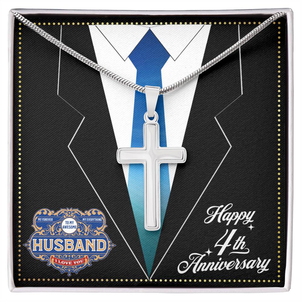 JGF Jewelry Gifts for Family 4 Year 4th Wedding Anniversary For Him Husband