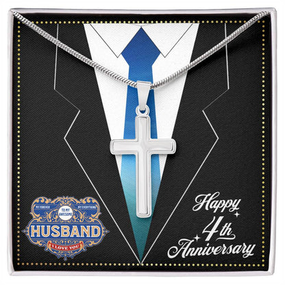 JGF Jewelry Gifts for Family 4 Year 4th Wedding Anniversary For Him Husband