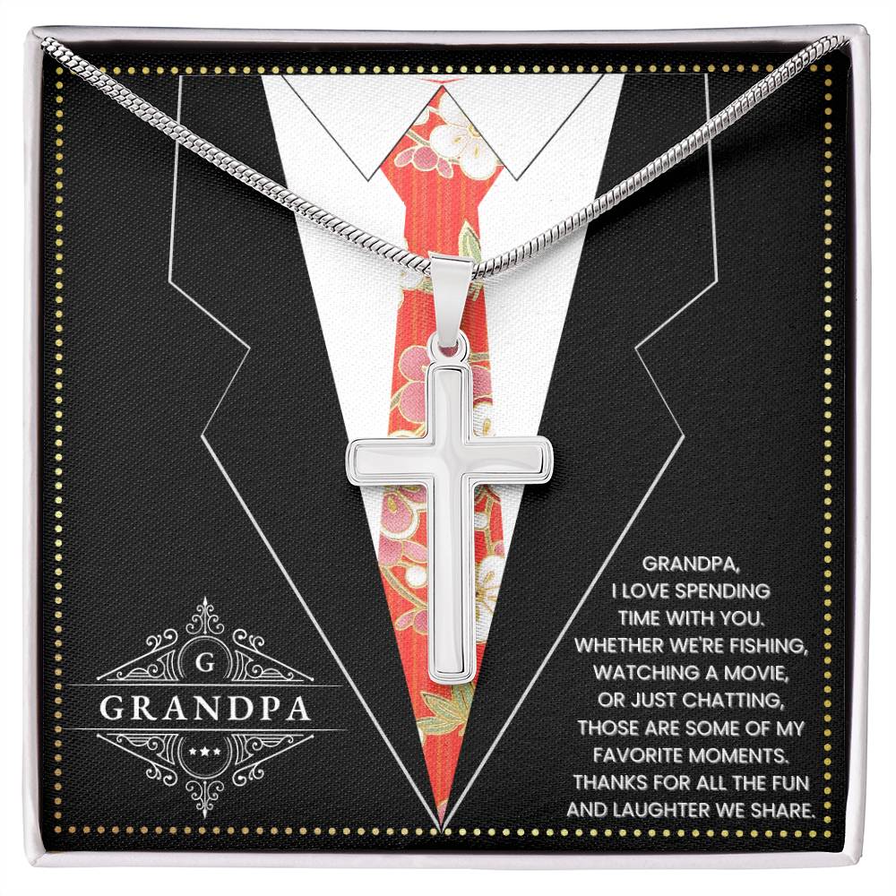 JGF Jewelry Gifts for Family I Love My Grandpa Happy Birthday Card From Child Grandson