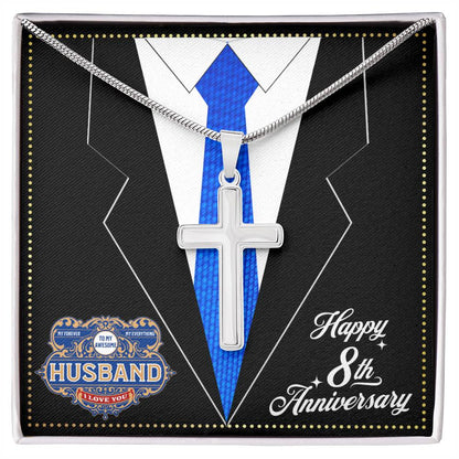 JGF Jewelry Gifts for Family 8 Year 8th Wedding Anniversary For Him Husband