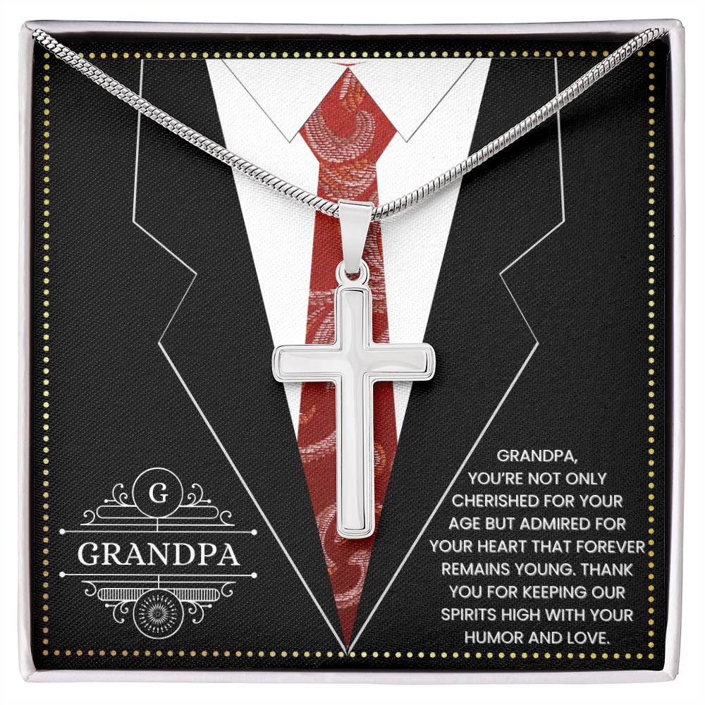 JGF Jewelry Gifts for Family Cross Necklace Gifts For Grandpa And Men Who Want Nothing