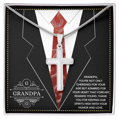 JGF Jewelry Gifts for Family Cross Necklace Gifts For Grandpa And Men Who Want Nothing