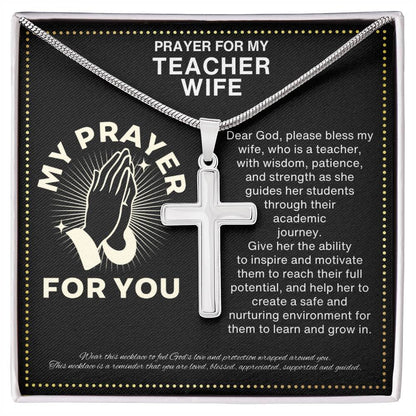 JGF Jewelry Gifts for Family Gifts For My Teacher Wife Simple Cross Necklace For Women