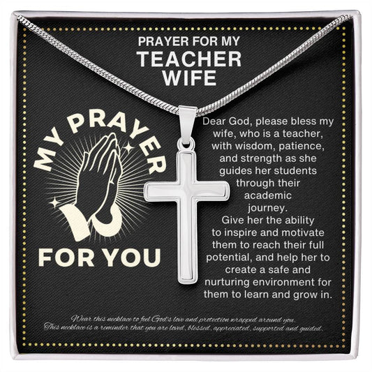 JGF Jewelry Gifts for Family Gifts For My Teacher Wife Simple Cross Necklace For Women