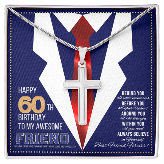 JGF Jewelry Gifts for Family Birthday Card For 60 Year Old Friend Birthday Present 60 Year Old Male