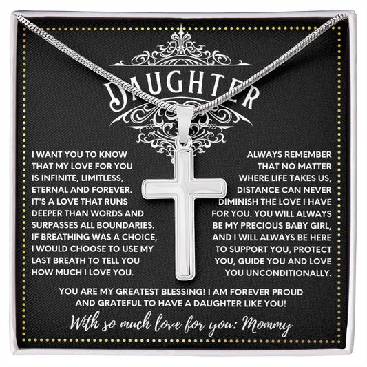 JGF Jewelry Gifts for Family Faith and Love Combined Cross Necklace for Daughter Celebrate Faith