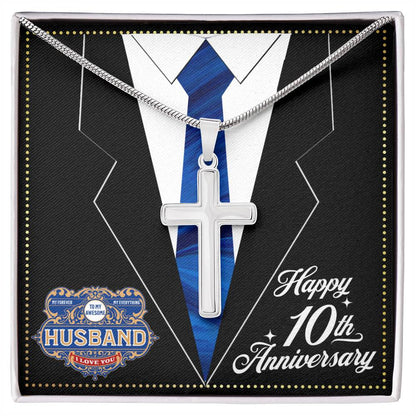 JGF Jewelry Gifts for Family 10 Year 10th Wedding Anniversary For Him Husband