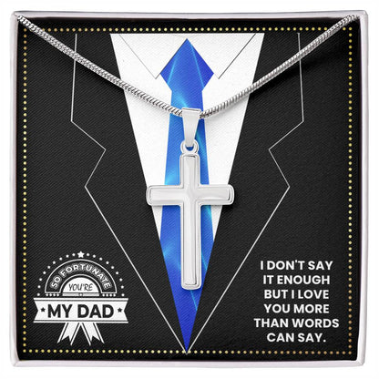 JGF Jewelry Gifts for Family Gifts For My Daddy 80 Years Old Cross Necklace For Him