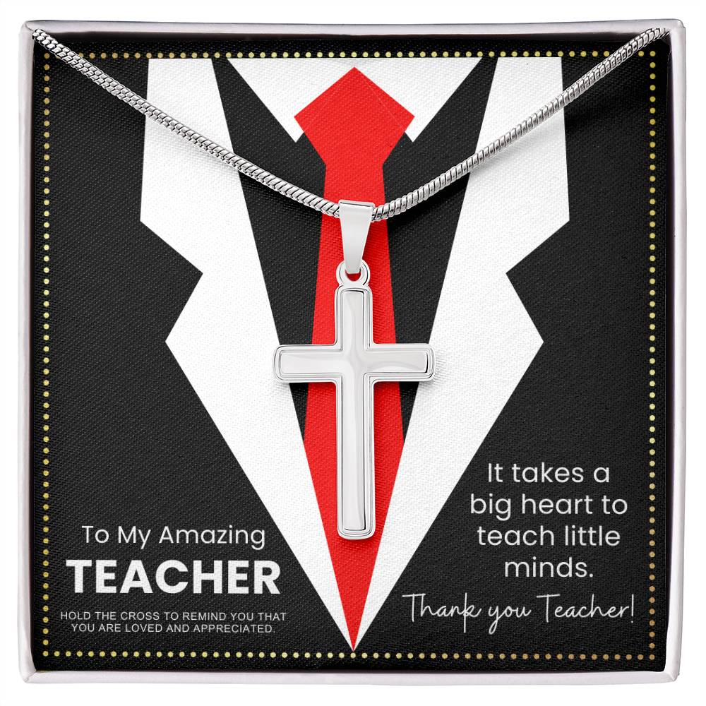 JGF Jewelry Gifts for Family Back To School Cross Necklace Gifts For Teachers From Principal