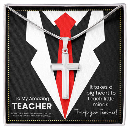 JGF Jewelry Gifts for Family Back To School Cross Necklace Gifts For Teachers From Principal