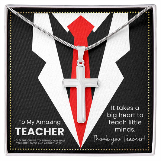 JGF Jewelry Gifts for Family Back To School Cross Necklace Gifts For Teachers From Principal