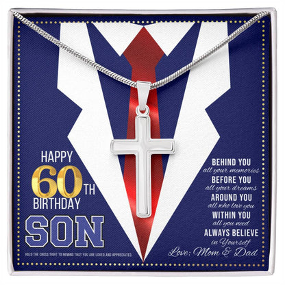 JGF Jewelry Gifts for Family Happy 60th Birthday Card For 60 Year Old Son
