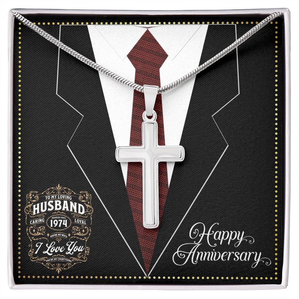 JGF Jewelry Gifts for Family Married Since 1974 Wedding Anniversary Card For Husband
