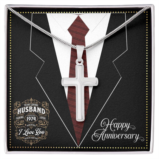 JGF Jewelry Gifts for Family Married Since 1974 Wedding Anniversary Card For Husband