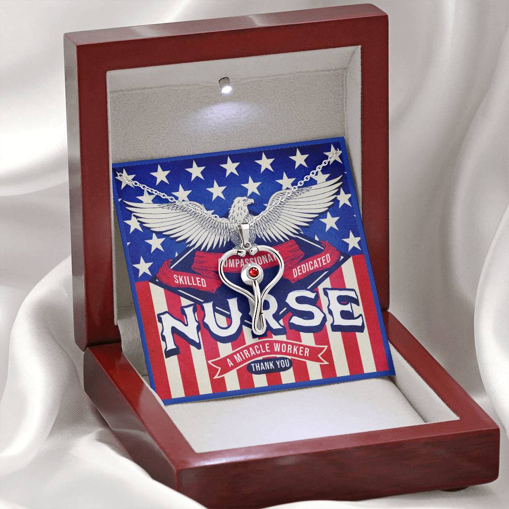 3 JGF Jewelry Gifts For Family USA Flag To My Amazing Nurse Gifts