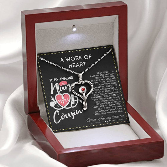 JGF Jewelry Gifts for Family My Favorite Nurse Calls Me Cousin She Is A Practitioner Nurse