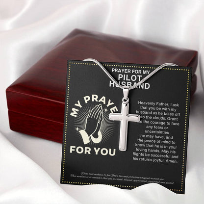 JGF Jewelry Gifts for Family Prayer for Airplane Pilot Husband