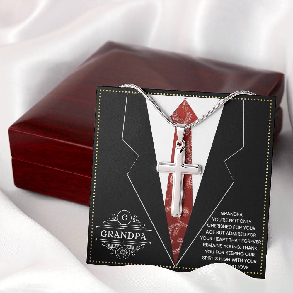 JGF Jewelry Gifts for Family Cross Necklace Gifts For Grandpa And Men Who Want Nothing