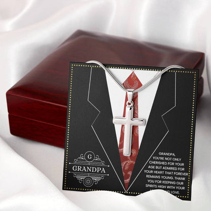 JGF Jewelry Gifts for Family Cross Necklace Gifts For Grandpa And Men Who Want Nothing