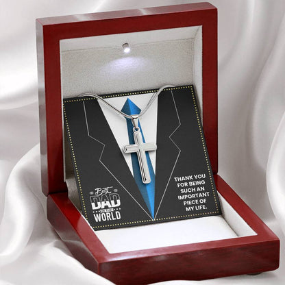 JGF Jewelry Gifts for Family I Love My Dad From My Daughter Cross Necklace For Him