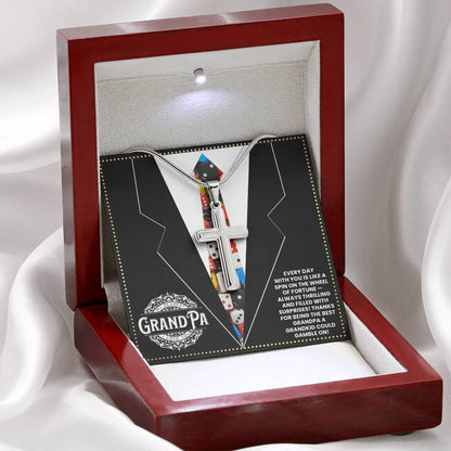 JGF Jewelry Gifts for Family Casino Poker Themed Gifts For Men Grandpa Gifts From Grandson And Granddaughter