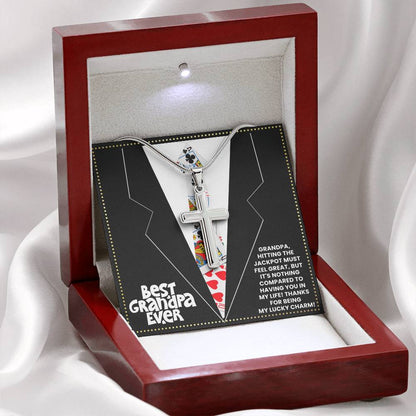 JGF Jewelry Gifts for Family Casino Themed Gifts For Men Grandpa Gifts from Grandson and Granddaughter