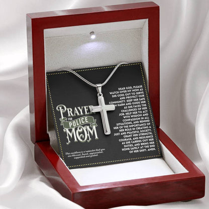 JGF Jewelry Gifts for Family My Mom Is A Police Officer Prayer For Police