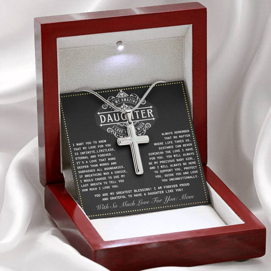 JGF Jewelry Gifts for Family Delicate and Meaningful Cross Necklace for Daughter