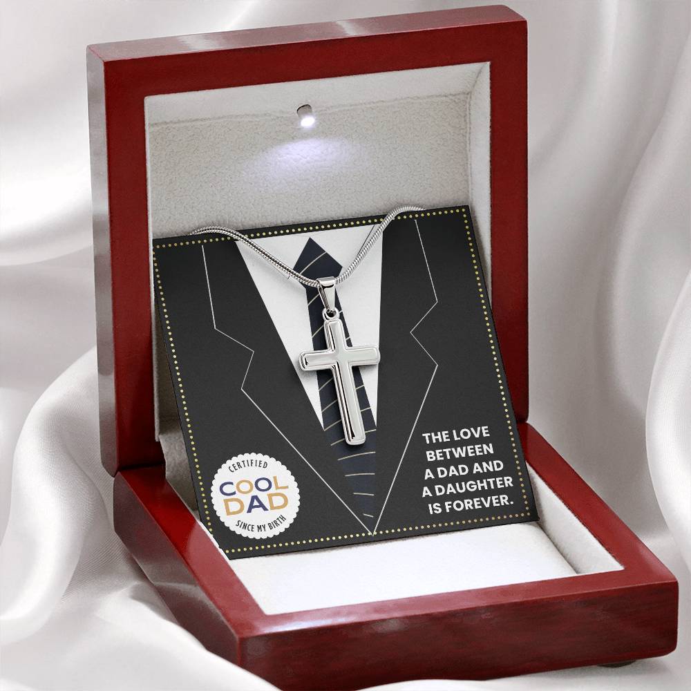 JGF Jewelry Gifts for Family Daddy Cross Necklace For Men From Daughter