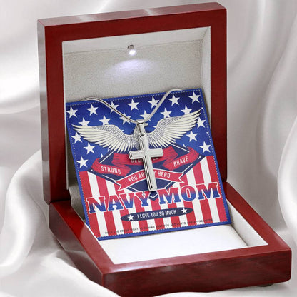 2 JGF Jewelry Gifts For Family US Flag Navy Mom Gifts For Women