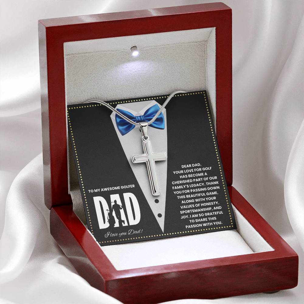 JGF Jewelry Gifts for Family Golfer Dad Golf Birthday Card From Daughter