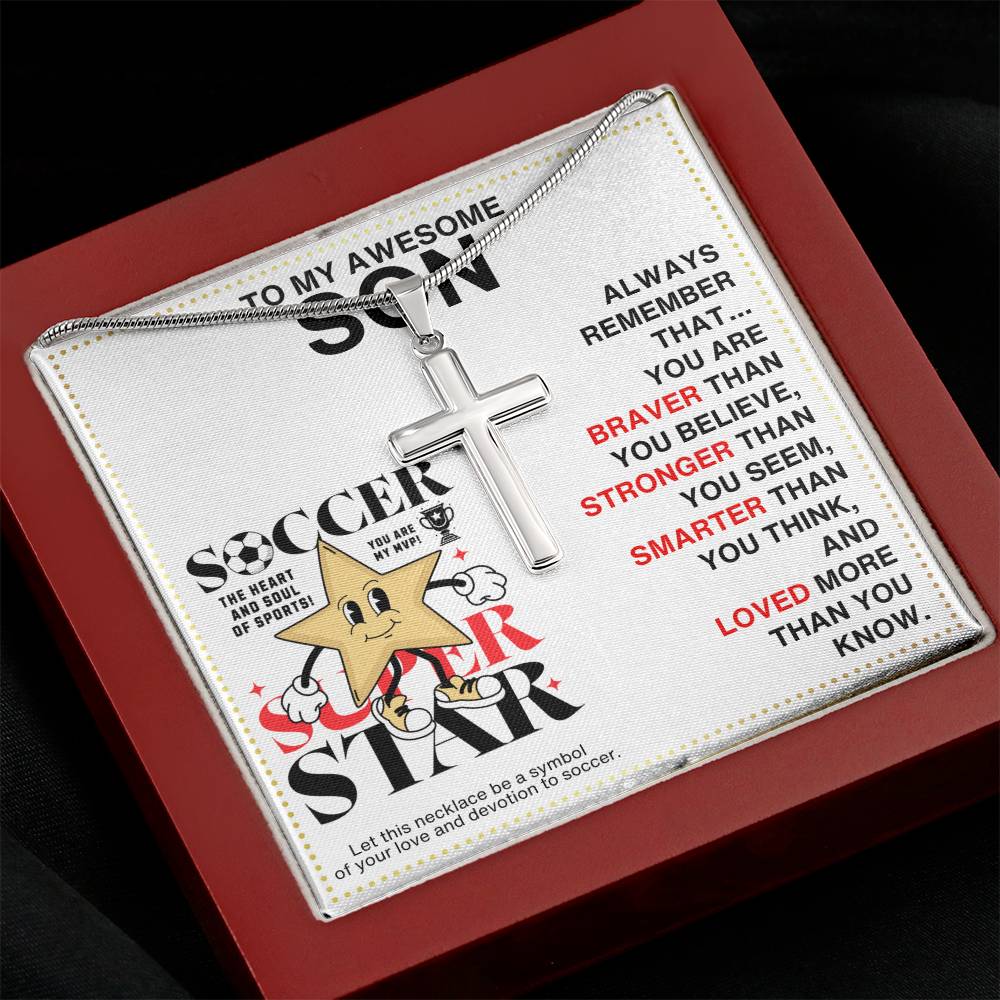 JGF Jewelry Gifts for Family Soccer Necklace Kid