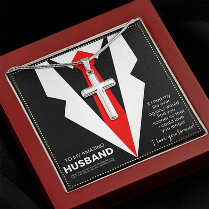JGF Jewelry Gifts for Family To My Amazing Husband Cross Necklace